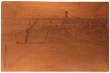 Radierplatte: Alte Hungerford-Brücke