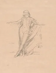 Kleine drapierte Figur, lehnend