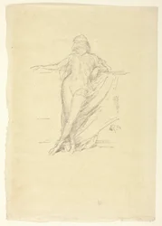 Kleine drapierte Figur, lehnend