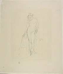 Nacktes Modell, stehend