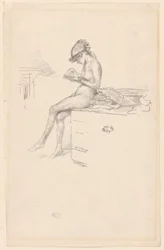 Das kleine Aktmodell, lesend