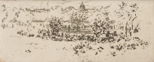 Das Pantheon von der Terrasse, Jardin du Luxembourg