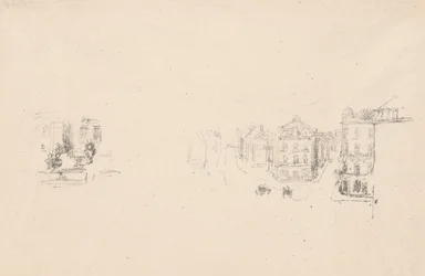 Zwei Versuchsskizzen: A. Grand Rue, Dieppe; B. Ein Innenraum
