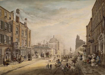 Blick auf den Hanover Square mit Holles Street, London