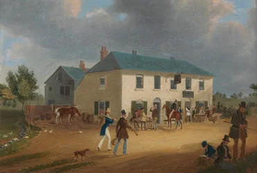 Vor dem Pike and Anchor Inn in Ponders End, Middlesex