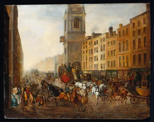 Der London-nach-Brighton Kutschwagen in Cheapside, 18. Juli 1831