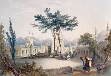 Moschee von Goolaum Hoossein Huzrut-Jee, der Große Prophet der Afghaunen, und die Gräber der Könige in Kandahar, Tafel 30 aus 