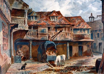 Hof des Tabard Inn, Borough High Street, Southwark, London, 1871