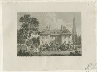 Lichfield - Bischofspalast in The Close: Gravur, undatiert [ca. 1816]