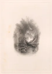 Feuer auf See (Vignette)