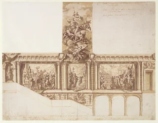 Entwurf für Deckenwände und Treppe