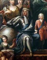 Georg I. und sein Enkel, Prinz Friedrich, (Detail)