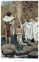 Taufe Jesu durch Johannes den Täufer, ca. 1890