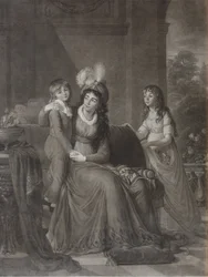 Porträt von Ekaterina Sergeevna Samoylova, geb. Trubetskaya 1763-1830 mit Kindern, 1797