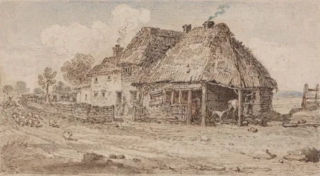 Hütte und Bauerngebäude