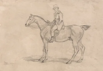 Ralph John Lambton auf seinem Jäger "Undertaker"