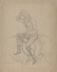 Sir Charles Blunt beim Tod des Wildschweins: eine Studie für eines von vier Gemälden von Ward, ausgeführt 1815