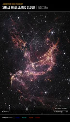 Protoplanetare Scheiben in NGC 346 (NIRCam Kompassbild)
