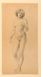 Stehender weiblicher Akt