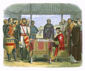 König Johann unterzeichnet die Magna Carta