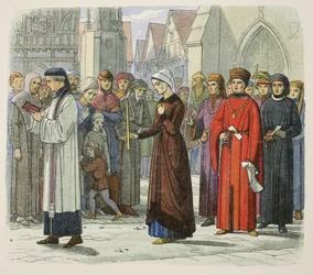 Die Herzogin von Gloucester tut Buße