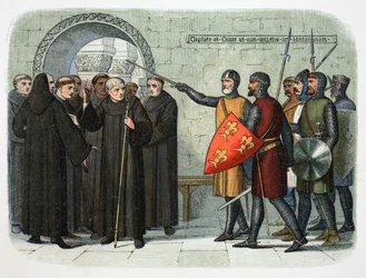 Die Mönche von Christ Church, Canterbury, vertrieben, 1207