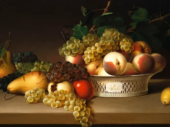 Früchte in einem chinesischen Korb, 1822