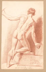 Stehender männlicher Akt, von hinten gesehen (3. Preis 1811)