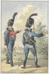 Zwei stehende Soldaten