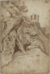 Kirchturm auf einem Hügel