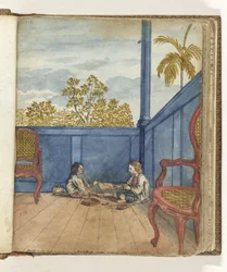 Galerie mit Sohn Jantje und Bietja, einem versklavten Mädchen