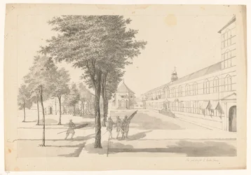 Regierung, Schlosskirche und Dragonerwache im Schloss von Batavia