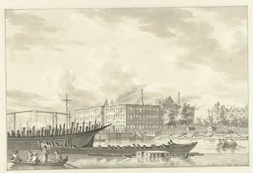 Das Landes-Seemagazin nach dem Brand, 1791