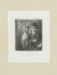 Alter Mann mit Mantel und Hut