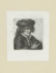 Erwachsener Mann mit Pelzmütze