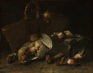 Ein Korb und Vögel
