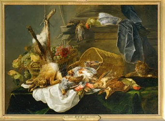 Wild und Früchte, beobachtet von einer Katze