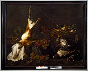 Stillleben mit Obst und Wild