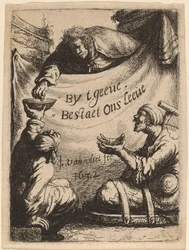 Titelseite: Zwei Krüppel erhalten Almosen, 1632
