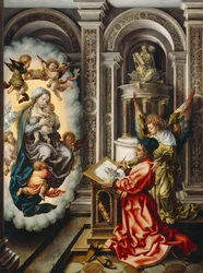 Hl. Lukas malt die Madonna