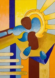 Im hellen Sonnenlicht untersucht der Geist des Hauses das neue Heim im Bau, 2007