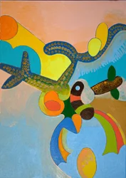 Zehn Minuten nach seinem letzten Start wird Ikarus von einem Paradiesvogel angegriffen