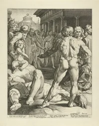 Kampf zwischen Odysseus und Irus