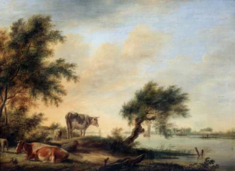 Landschaft mit einer Herde