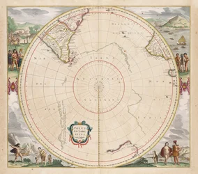 Karte Polus Antarcticus, 1657