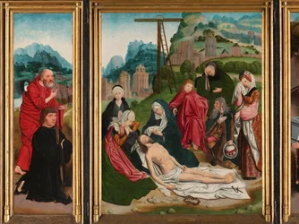 Triptychon mit der Beweinung