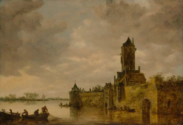 Schloss an einem Fluss, 1647