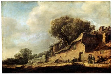 Landschaft mit einem Bauernhaus