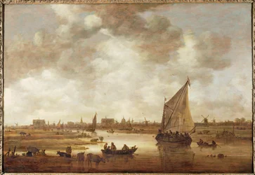 Blick auf Leiden, Niederlande, von Nordosten