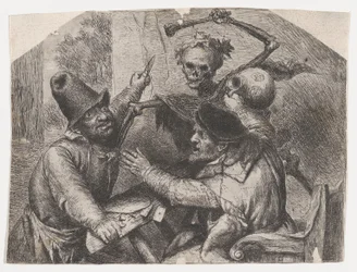 Tod und Kartenspieler, 1620-74